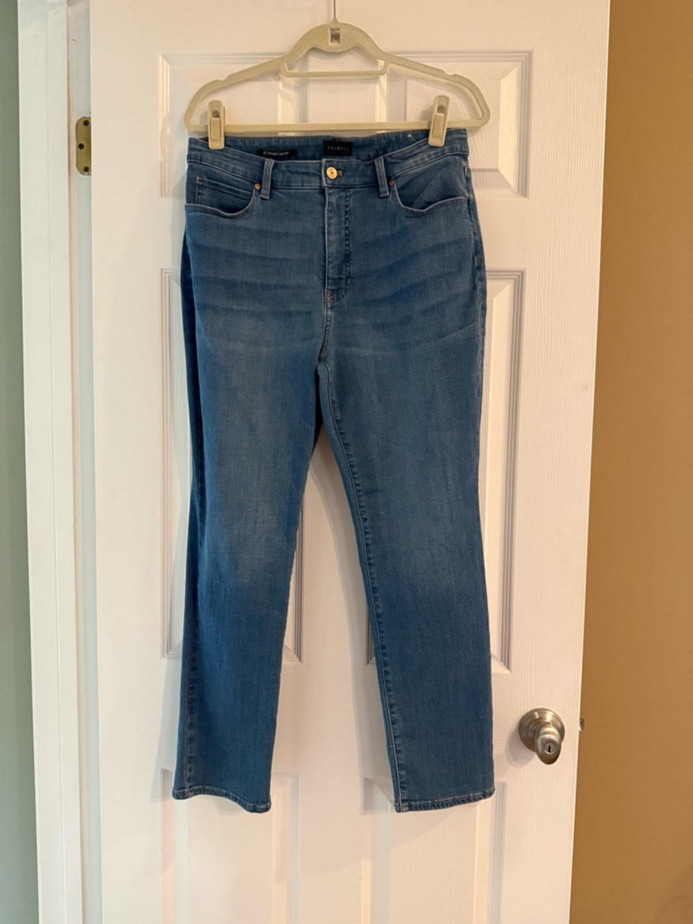 Talbots Medium Blue Straight-Leg Jeans washed once/never worn.